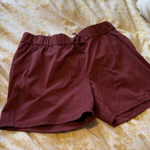 Women's Athletic Maroon Shorts